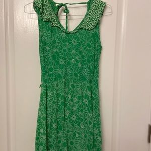 Green Floral Print Dress